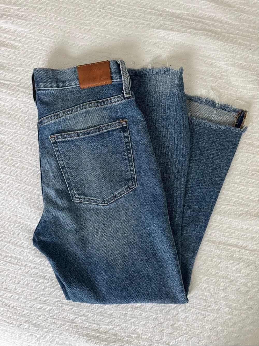 J. Crew Women's Emmi Boot Crop Jeans in Medium Blue Denim 27